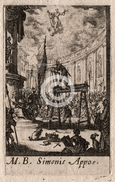 The Martyrdom of the Apostles: St. Simon. Creator: Jacques Callot (French, 1592-1635).