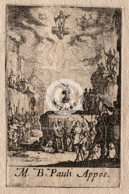 The Martyrdom of the Apostles: St. Paul. Creator: Jacques Callot (French, 1592-1635).