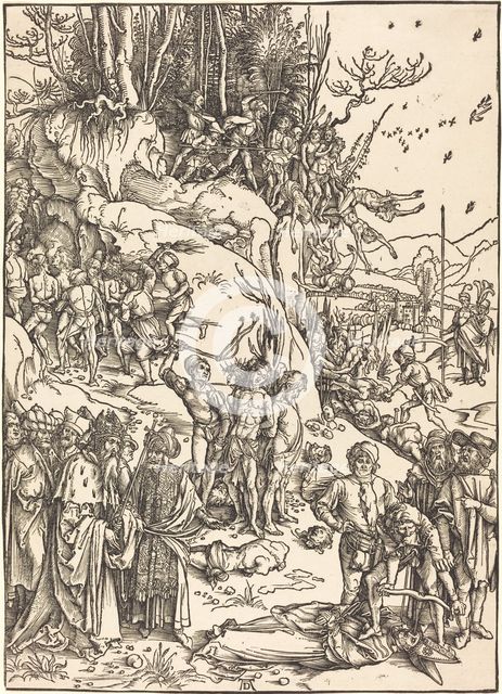 The Martyrdom of the Ten Thousand, c. 1496/1497. Creator: Albrecht Durer.