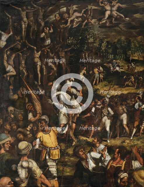 The Martyrdom of the Ten Thousand Christians on Mount Ararat, 16th century. Creator: Anonymous ().