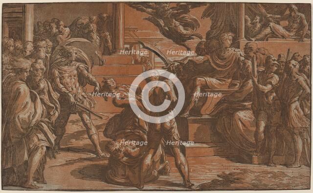 The Martyrdom of Two Saints, c. 1530. Creator: Antonio da Trento.