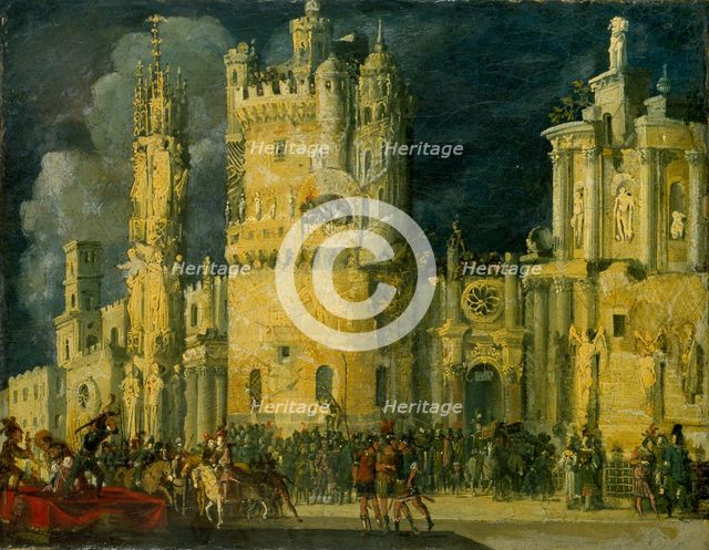 The Martyrdom of a female Saint, early 17th century. Artist: Francois de Nome.