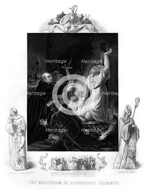 The Martyrdom of Archbishop Cranmer, 1556, (1877). Artist: J Rogers