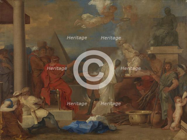 The martyrdom of John the Apostle, between 1630 and 1671. Creator: Sébastien Bourdon.