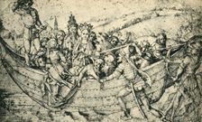 The Martyrdom of Saint Ursula and her companions, c1450, (1943). Creator: Martin Schongauer