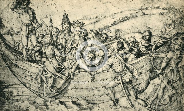 The Martyrdom of Saint Ursula and her companions, c1450, (1943). Creator: Martin Schongauer.