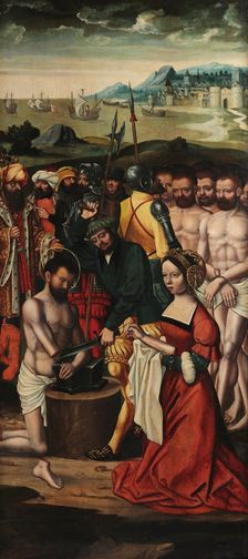 The Martyrdom of Saint Adrian, c1530. Creator: Lombard, Lambert (1505-1566)