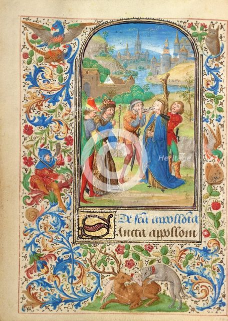 The Martyrdom of Saint Apollonia; Prayer Book of Charles the Bold, 1469. Creator: Lieven van Lathem.
