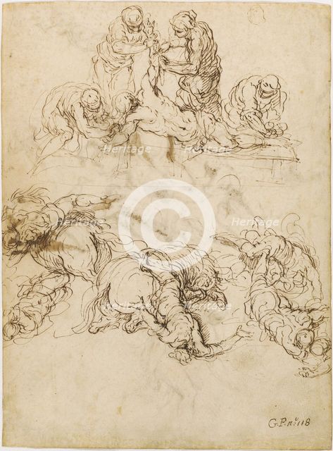 The Martyrdom of Saint Bartholomew; The Conversion of Saint Paul, 1590/1595. Creator: Jacopo Palma.