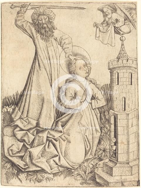 The Martyrdom of Saint Barbara, c. 1450. Creator: Master ES.