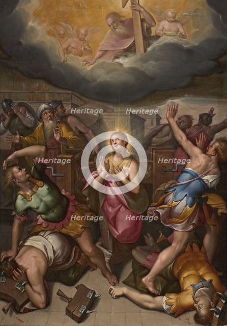 The Martyrdom of Saint Catherine (The Miracle of the Wheel), c1595-1605. Creator: Calvaert; Denys (ca 1540-1619).
