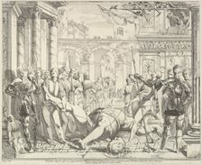 The Martyrdom of Saint Christopher, from "The Story of Saints James and Christopher in the..., 1776. Creator: David Giovanni