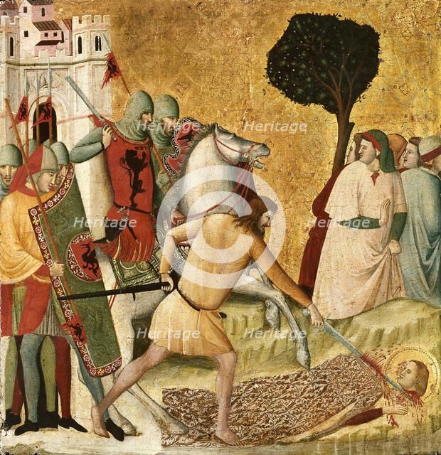 The Martyrdom of Saint Columba (Scenes from the Life of Saint Columba), 1345-1350. Creator: Baronzio, Giovanni (?-before 1362).