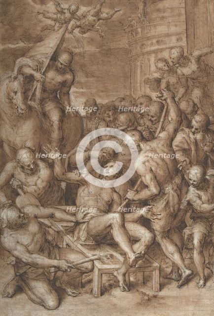 The Martyrdom of Saint Lawrence, 1580s-early 1590s. Creator: Aurelio Luini.
