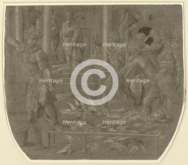 The Martyrdom of Saint Lawrence, 16th century. Creator: Unknown.