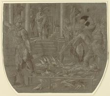 The Martyrdom of Saint Lawrence, 16th century. Creator: Unknown