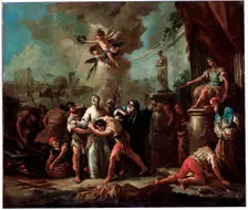 The Martyrdom of Saint Lawrence 18th century. Artist: Gaspare Diziani