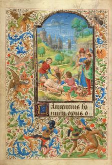 The Martyrdom of Saint Lawrence; Prayer Book of Charles the Bold, 1469. Creator: Lieven van Lathem