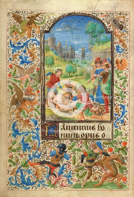 The Martyrdom of Saint Lawrence; Prayer Book of Charles the Bold, 1469. Creator: Lieven van Lathem.