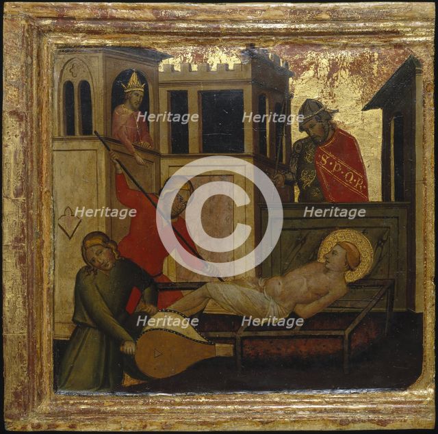 The Martyrdom of Saint Lawrence. Scenes from the Life of Saint Lawrence, predella, ca 1412. Artist: Lorenzo di Niccolò (active 1391-1414)