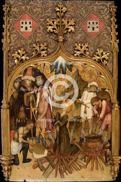 The Martyrdom of Saint Lucy, c. 1440. Artist: Martorell, Bernat, the Elder (1390-1452)