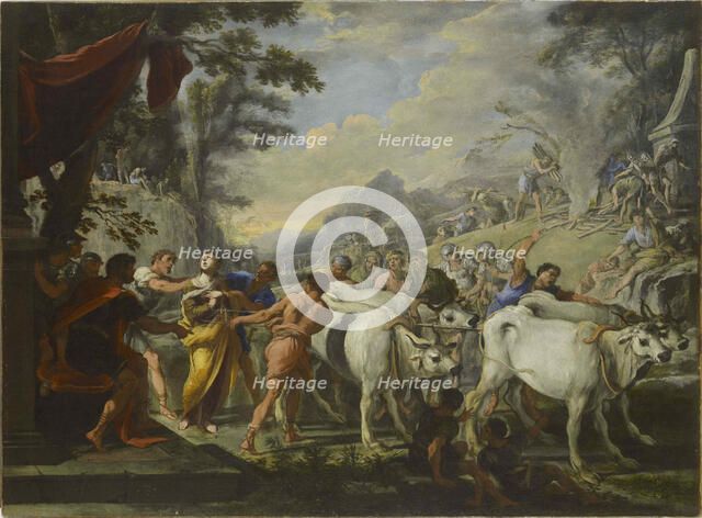 The Martyrdom of Saint Lucia, um 1640-1650. Creator: Gargiulo, Domenico (1609-1675).