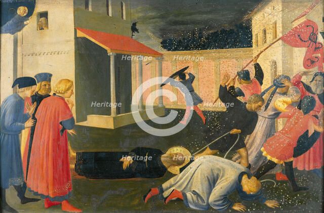 The Martyrdom of Saint Mark (Predella of the Tabernacle of the Linaioli) , ca. 1433. Creator: Angelico, Fra Giovanni, da Fiesole (ca. 1400-1455).