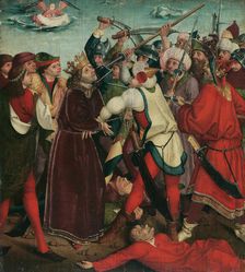 The Martyrdom of Saint Oswald at the Battle of Maserfield, c. 1480-1485. Creator: Master of the Oswald legend (active 1470-1485)