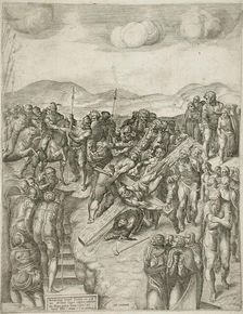 The Martyrdom of Saint Peter, between 1547 and 1564. Creators: Michele Lucchese, Michelangelo Buonarroti