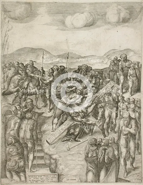 The Martyrdom of Saint Peter, between 1547 and 1564. Creators: Michele Lucchese, Michelangelo Buonarroti.