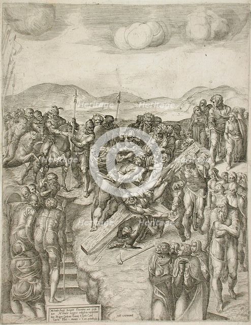 The Martyrdom of Saint Peter, between 1547 and 1564. Creators: Michele Lucchese, Michelangelo Buonarroti.