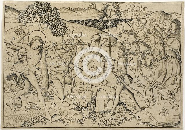 The Martyrdom of Saint Sebastian, 1450-60. Creator: Master ES.