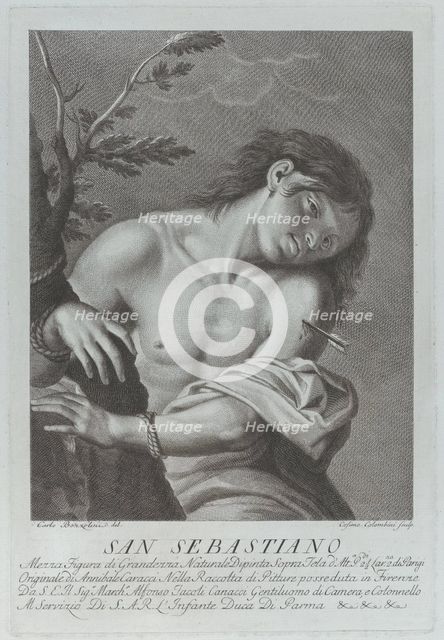 The Martyrdom of Saint Sebastian, ca. 1796. Creators: Cosimo Colombini, Carlo Bozzolini.