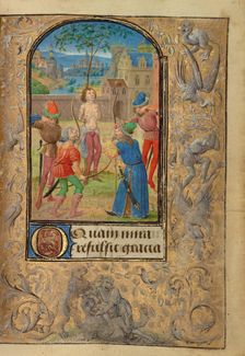 The Martyrdom of Saint Sebastian; Prayer Book of Charles the Bold, 1469. Creator: Lieven van Lathem