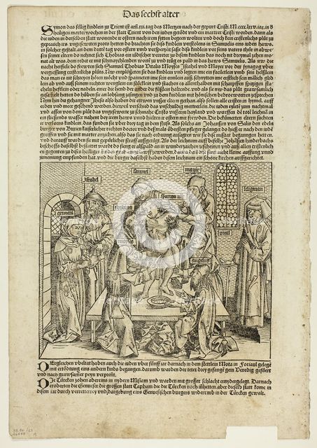 The Martyrdom of Saint Simon of Trent from Schedel Weltchronik (Schedel’s World..., 1929. Creator: Michael Wolgemut.
