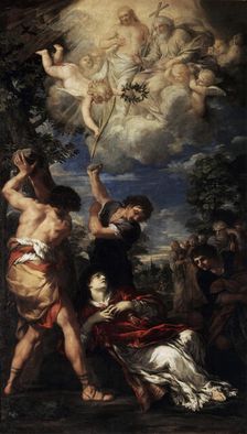 The Martyrdom of Saint Stephen 1660. Artist: Pietro da Cortona