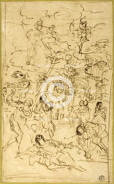 The Martyrdom of Saint Stephen, c.1660. Creator: Pietro da Cortona.