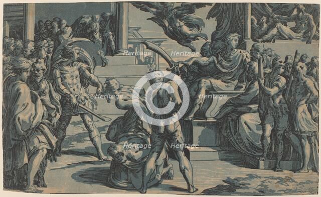 The Martyrdom of Saints Peter and Paul, c. 1530. Creator: Antonio da Trento.