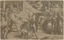 The Martyrdom of Saints Peter and Paul [recto], c. 1530. Creator: Antonio da Trento