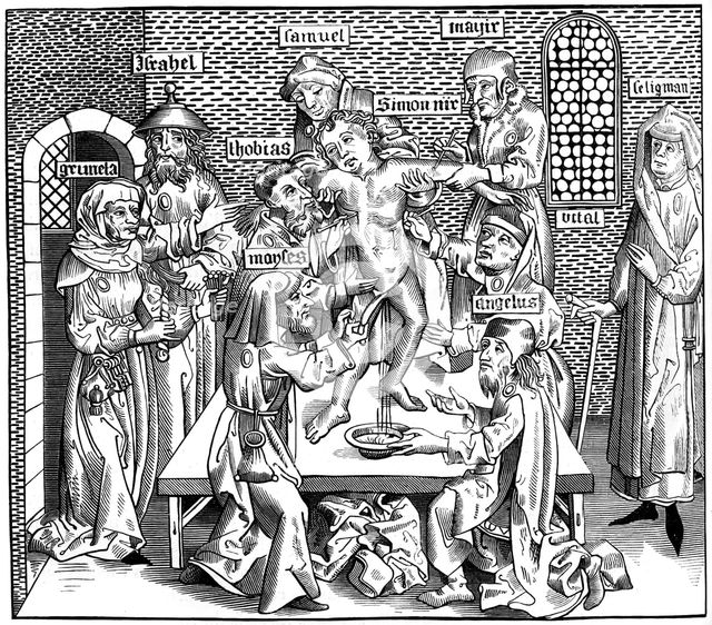 The martyrdom of Simon of Trent, 1493 (1849).Artist: Pierre Wolgmuth
