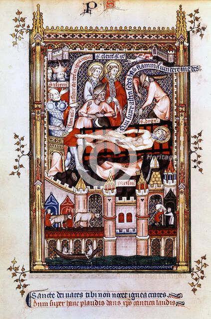 The martyrdom of St Denis, 1317. Artist: Unknown