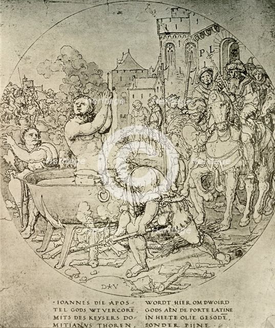 'The Martyrdom of St John the Evangelist', c17th century, (1908). Creator: Unknown.