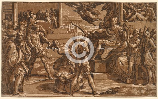 The Martyrdom of St. Peter and St. Paul, c. 1527-1530/1531. Creator: Antonio da Trento (Italian, c. 1508-c. 1550).
