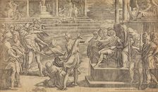 The Martyrdom of St. Peter and St. Paul, ca. 1527. Creator: Giovanni Jacopo Caraglio