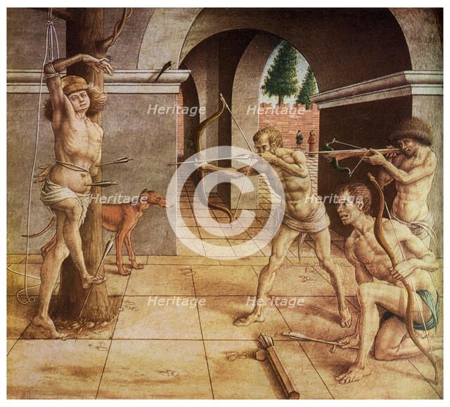 The Martyrdom of St Sebastian, 15th century (1956). Artist: Unknown