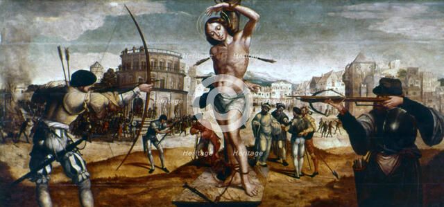 'The Martyrdom of St Sebastian', 16th century. Artist: Gregorio Lopez