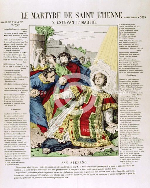 The martyrdom of St Stephen, c36 (19th century). Artist: Unknown