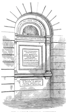 The Martyrs Memorial, Smithfield, 1870. Creator: Unknown