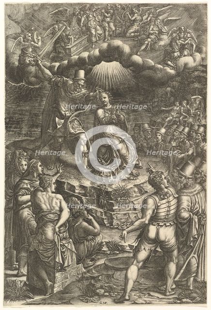 The Martrydom of St. Barbara, late 1570s. Creator: Giorgio Ghisi.