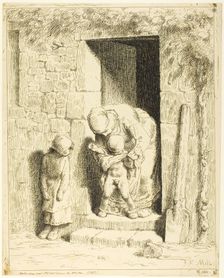 The Maternal Precaution, 1860–63. Creator: Jean Francois Millet